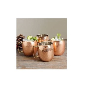 Tasses en céramique Moscow Mule de haute qualité avec poignée en laiton Tasse en cuivre organique pour la bière au gingembre pour les grossistes-Direct de l'Inde - Product Image 1
