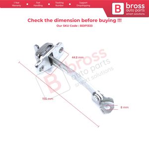 Limiteur de sangle de contrôle d'arrêt de charnière de porte arrière BDP1333 pour 2005-2014 Aygo 5 portes HB 9181J6 pièces automobiles neuves Bross Made Turkey - Product Image 6