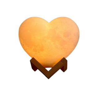 โคมไฟเกลือหิมาลัยสีชมพูรูปหัวใจโรแมนติกที่ดีที่สุดแกะสลักด้วยมือฐานไม้คุณภาพสูงฮวงจุ้ยงานฝีมือจากธรรมชาติ - Product Image 1