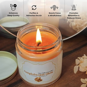 Vela brillante de sándalo, vela perfumada de larga duración para un ambiente relajante y tranquilo y un entorno doméstico sereno, proveedor indio - Product Image 4
