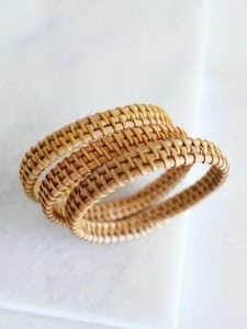 สร้อยข้อมือโบฮีเมียนทำมือ/สร้อยข้อมือหวายธรรมชาติทำด้วยมือกำไลน่ารักสำหรับเด็กผู้หญิงทันสมัยใหม่ - Product Image 5