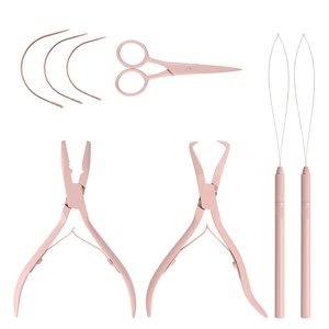 Kit Profesional de Extensiones de Cabello con Herramientas para Extensiones de Cabello, Agujas en Forma de C con Tijeras para Estilistas - Product Image 1
