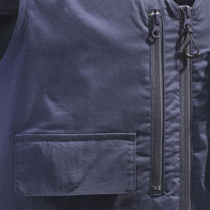 Chaqueta bomber sin mangas de invierno frío con cuello levantado, bolsillos múltiples, diseñador personalizado, chaleco utilitario de talla grande, chaqueta para hombre - Product Image 3