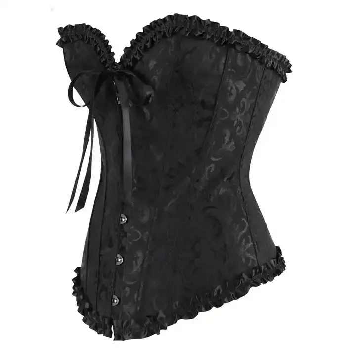 Hot bán Sexy Ren lên phụ nữ quần áo đen eo huấn luyện viên overbust Corset Tops giữ gìn áo nịt ngực và bustiers dành cho phụ nữ