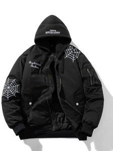 Recién llegado, chaqueta de invierno hecha a medida para hombre, chaqueta Bomber ligera de alta calidad con decoración bordada, tela de lona - Product Image 5