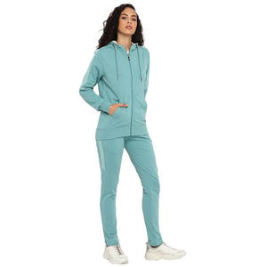 Survêtement long en tricot uni décontracté pour femme de haute qualité, coupe régulière, polyester - Product Image 3