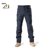 Pantalon cargo pour homme, sportif, urbain, tactique, taille haute, tissé, imperméable, séchage rapide, coupe-vent, extensible, multi-poches Molle, coupe droite