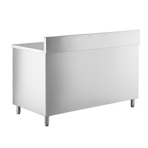 <span class=keywords><strong>Table</strong></span> de travail en acier inoxydable 304 avec base fermée, porte coulissante, tiroir, protection anti-éclaboussures, revêtement en silicone résistant à la chaleur, 650 kg/m, usage commercial - Product Image 5