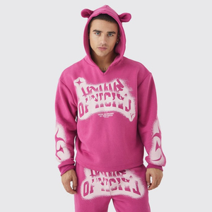 ชุดวอร์มผู้ชายแบบสองชิ้นทรงขาบาน ขายดีที่สุด ผ้าฟลีซหนานุ่ม 100% ผ้าฝ้าย ระบายอากาศได้ดี พิมพ์ลาย สำหรับฤดูหนาว ไซส์ใหญ่ จัดส่งรวดเร็ว - Product Image 3