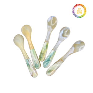 Cubertería ecológica con logotipo personalizado hecha a mano cuchara de nácar para cenas de lujo y eventos especiales - Product Image 4