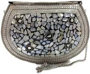 Bolso de mano personalizado hecho a mano para mujer de la India, bonito bolso de mano personalizado con perlas - Product Image 5