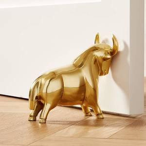 Modern Gold Finished Tree Shaped Floor Mounted <b>Door</b> Stoppers for Home Hotel <b>Door</b> <b>Stop</b> Closing Usage - Product Image 6