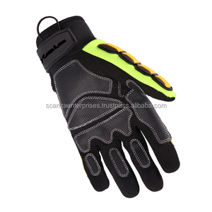 Gants de travail de sécurité pour mécanicien industriel Anti-coupure Polyester respirant Anti-choc résistant aux coupures Bracelet réglable Main personnalisée - Product Image 3
