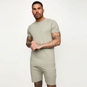 ชุดวอร์มกีฬา2ชิ้นสำหรับผู้ชาย,เสื้อยืดแขนสั้นสำหรับใส่เดินชายหาดเลือกได้ตามต้องการ - Product Image 2