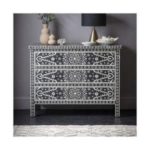 โต๊ะคอนโซลทรงสี่เหลี่ยมผืนผ้า ดีไซน์แบบดั้งเดิม วัสดุแข็งแรง คุณภาพส่งออกระดับพรีเมียม ประดับด้วยงานฝังกระดูก จำหน่ายในปริมาณมาก - Product Image 1