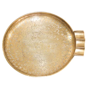 Cendrier rond en laiton brillant pour cendres de cigares et de cigarettes aux prix de gros au prix d'usine de gros bon marché de l'Inde - Product Image 5