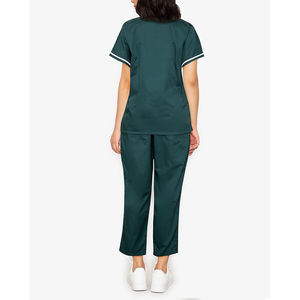 Traje de enfermera de manga larga de alta calidad, uniformes médicos de nuevo Color para Hospital, conjunto de uniforme de lona para mujer - Product Image 3