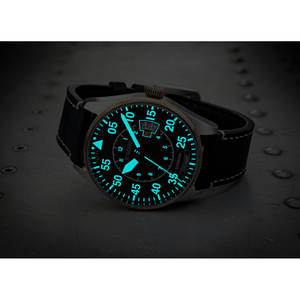 Reloj Deportivo Mecánico Automático para Hombre STOND DC-4, Negro, Resistente al Agua 10 Bar, Esfera de Cristal de Zafiro, Correa de Cuero Vintage Curtido al Aceite - Product Image 5