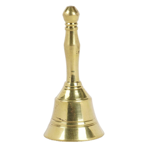 Cloche à main en laiton cloches à main polies dorées pour l'église du temple et autres maisons de prière disponibles à bas taux - Product Image 1