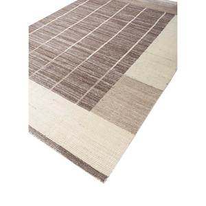 Tesoro Large Size Boho Style Jute Rug Grey & Black Hand <b>Loom</b> Wool with Geometric Pattern Flat <b>Weave</b> Technique for Home Hallway - Product Image 2