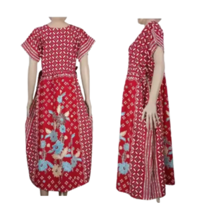 新款加大码女式休闲睡袍夏季风格柔软赤壁Lgn色泽鲜艳舒适睡衣待售 - Product Image 5