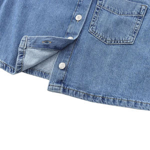 Camisas vaqueras informales Vintage de manga larga para mujer, Camisa vaquera transpirable de alta calidad, ajustada para Camisa vaquera mujer para niñas - Product Image 4