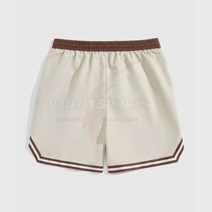 Shorts décontractés pour hommes style urbain, sur mesure, en coton de haute qualité, taille mi-haute élastique, motif uni, poches discrètes, respirants - Product Image 2