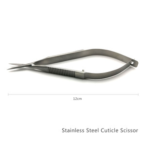 Sharp en acier inoxydable professionnel tête droite incurvée ongles russes cuticule Micro ciseaux manucure - Product Image 4