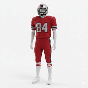 Ensemble de maillot et de pantalon de football américain à manches courtes respirant de haute qualité personnalisé avec uniforme d'équipe personnalisé - Product Image 2