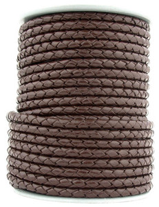 Wholesale Round Genuine Real <b>Leather</b> <b>Cord</b> 3mm 4mm 5mm 6mm Braided Bolo <b>Cord</b> Genuine <b>Leather</b> fancycordsindia - Product Image 2