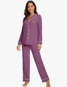 ชุดนอนผ้าซาตินของผู้หญิงชุดนอนแบบไม่มีตะเข็บและมีกระเป๋า XS-2XL ช่วยลดความชื้นของผิวลดขนาดของเส้นผม - Product Image 2