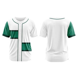 Camiseta de Béisbol Estampada a Rayas 100% Poliéster, Uniforme de Béisbol Personalizado de Alta Calidad para Hombre - Product Image 3