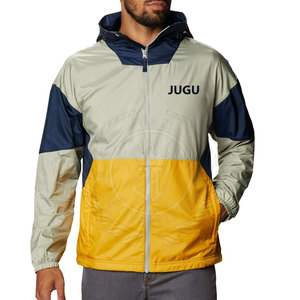 Vestes coupe-vent décontractées pour hommes grandes tailles, respirantes, écologiques, fermeture éclair sur le devant, logo, nylon/polyester, haute qualité - Product Image 1