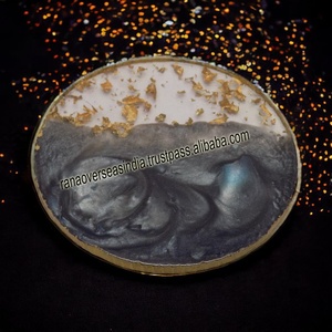 Posavasos redondo de resina de estilo clásico de Venta caliente con precio de ajuste dorado para mesa de comedor de Hotel en casa - Product Image 5