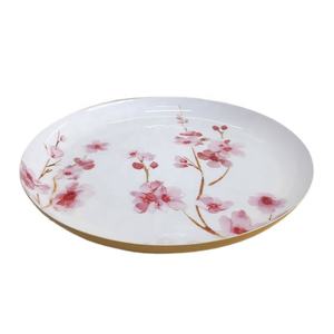 จานและถาดสีทองทันสมัยสำหรับเสิร์ฟและตกแต่ง,สติกเกอร์แผ่นกลมเหล็กเคลือบและทองเหลือง - Product Image 6