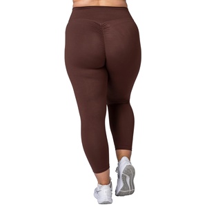 High Quality Custom High Waist Sports <b>Leggings</b> for Women Wholesale OEM Service Solid <b>Pattern</b> Pants - Product Image 5