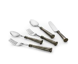 Juego de Cubiertos de 5 Piezas de Diseño Clásico en Latón Plateado, Duradero, de Lujo para Mesa de Comedor, Venta al por Mayor - Product Image 4