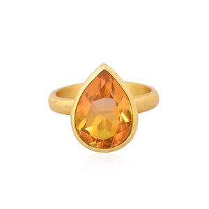 Fashion Ring With Bio Morganite Doublet Quartz <b>Gold</b> Over brass Supplier of Vintage Collection Custom Jewelry Manufacturer. - Product Image 3