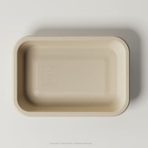 Plateau de repas durable en vol pour T'Way Air - Plateau de restauration aérienne compostable en pulpe moulée écologique - Product Image 4