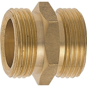 GEKA Conector de latón roscado macho duradero de 1 x 1 1/4 pulgadas con conector de agua para jardín, paquete de 10 para riego de jardín - Product Image 1