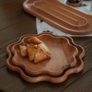 Nouveau design plateau de bord de pétoncle plateau en bois arabe organisateur en bois affichage ramadan coffret cadeau plateau en bois en gros du Vietnam - Product Image 2