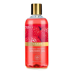 Gel de ducha Vaadi Herbals, limpiador corporal orgánico de fresa para uso diario, disponible a bajo precio - Product Image 1