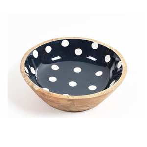 Bol en bois de manguier très vendu bol de service en bois émaillé et fruits en émail prix de gros en métal - Product Image 3