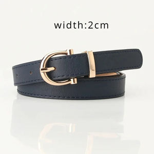 Ceinture en cuir véritable personnalisée en gros personnalisée sur le cuir de peau pour les femmes ceinture décontractée à boucle ardillon réglable - Product Image 6