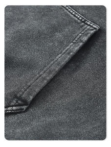 Sweat à capuche personnalisé avec un design sur l'étiquette de la capuche, appliqué peint à la main, délavé à l'acide, déchiré, fermeture éclair, sweat à capuche pour hommes - Product Image 2