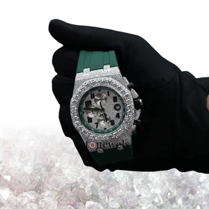 Unisex Luxury Stonewels Automatic Movement Stainless Steel Square <b>Watch</b> Handmade Iced VVS Moissanite Diamond Ceramic Fashion - Product Image 5