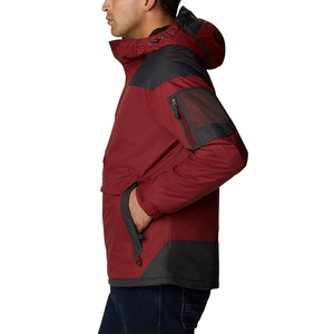 Chaqueta cortavientos de lona con cuello levantado y cremallera completa ligera para hombre, chaqueta de Golf con múltiples bolsillos personalizable de tela sostenible - Product Image 3
