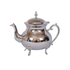 Olla de Servir de Latón Estilo Mughlai Hecha a Mano, Tetera Tradicional para Café con Diseño de Grabado Metálico para Decoración del Hogar y Uso en Hoteles, con Cucharas - Product Image 1