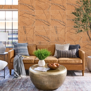 Elija confiabilidad y elegancia con los azulejos de porcelana india de 60x60cm, diseño de aspecto moderno, azulejos de pared con acabado de mármol Premium - Product Image 1