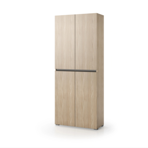 Armario de Madera Multiusos con Manija Empotrada, 4 Puertas y 7 Estantes Ajustables, Diseño Moderno y Minimalista para Almacenamiento de Zapatos - Product Image 1